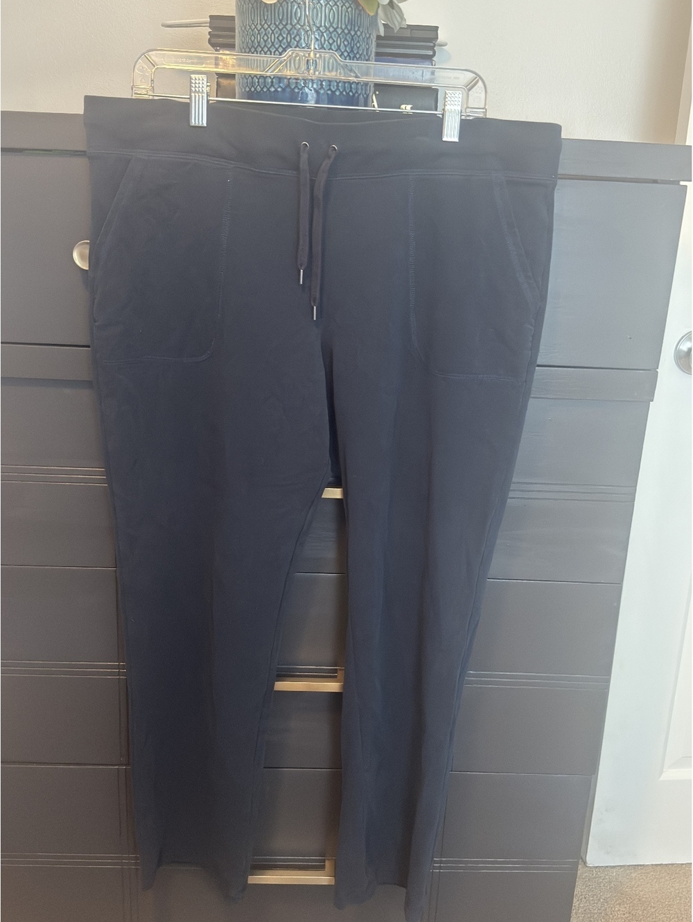 L.L.Bean Women's Black Cotton Spandex Jogger Pants Size L